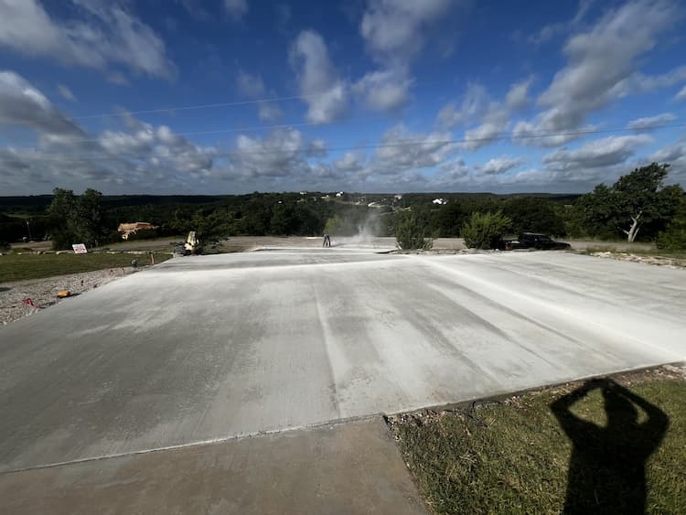 Bar D concrete and dirt work project in Erath County, Texas