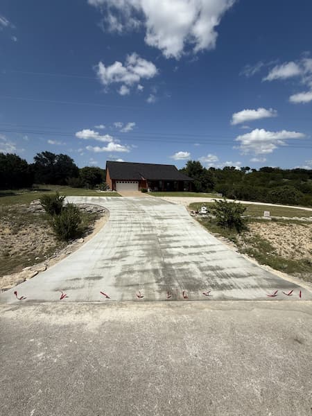 Bar D concrete and dirt work project in Erath County, Texas